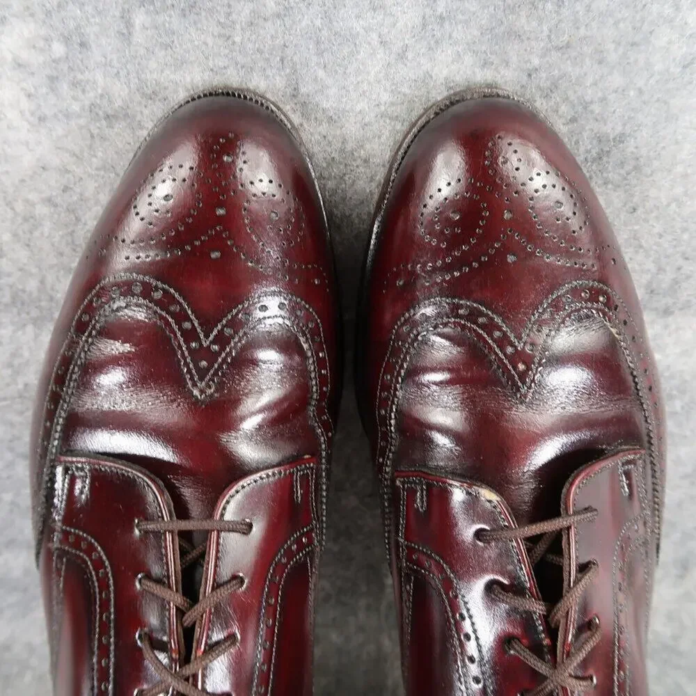 ET Wright Shoes Mens 10 Oxford Derby Wingtip Brogue Leather Classic Dress Formal